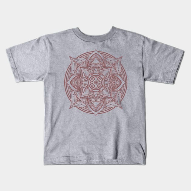 mandala rose Kids T-Shirt by donipacoceng